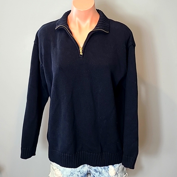 LRL Ralph Lauren Collared Sweater Womens Size Large Preppy Old Money Academia - Picture 1 of 11